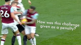 Man United v West Ham penalty controversy  De Ligt foul on Danny Ings  Man United robbed [upl. by Marcelo]