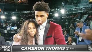 The Nets draft Cameron Thomas at 27 2021 NBA Draft [upl. by Yrogiarc940]