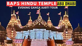 BAPS Abu Dhabi Temple  Ganga Aarti In UAE  Evening Aarti Tour [upl. by Muscolo]