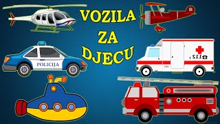 Vozila za djecu 🚒 Prijevozna sredstva 🚑 Učimo vozila i zvukove 🚓 Crtani za djecu [upl. by Nirehs]