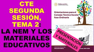 Soy Docente CTE SEGUNDA SESIÓN TEMA 2 LA NEM Y LOS MATERIALES EDUCATIVOS [upl. by Miyasawa720]