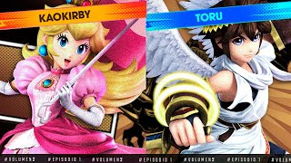 TRG  Kaokirby Peach VS Toru Pit l Episodio 1 Vol 2 l Super Smash Bros Ultimate [upl. by Eelyram]