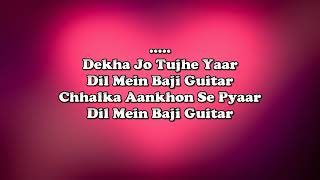 Dil Mein Baji Guitar Remix Karaoke With LyricsApna Sapna Money Money [upl. by Wootten]