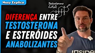 ENTENDA A DIFERENÇA ENTRE TESTOSTERONA E ESTERÓIDES ANABOLIZANTES  Muzy Explica [upl. by Evanthe493]