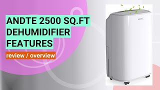 ANDTE 2500 SqFt Dehumidifier Review Efficient Moisture Control for Your Home [upl. by Kappel]