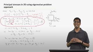 Lecture 37 Eigenvalue Approach for 2D Principal Stresses  Examples  Structural Mechanics [upl. by Herve978]