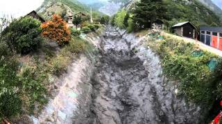 debris flow  22 août 2011  Crue torrentielle à Saint Julien Montdenis [upl. by Eniluap496]