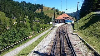 Drivers Eye View Switzerland  Rigi Mountain Railway  Cogwheel Train  Rigi Kulm to ArthGoldau [upl. by Sergu]