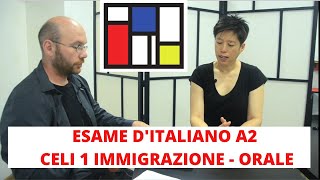 Esame di italiano CELI 1  A2 Immigrazione orale [upl. by Angelica583]