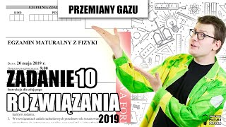 Matura fizyka 2019  rozwiązanie zadania 10 poziom rozszerzony Termodynamika [upl. by Amjan]