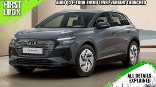 Audi Q4 ETron EntryLevel Trim Launched With Steel Wheels And Small Battery Full Interior Exterior [upl. by Fancy438]