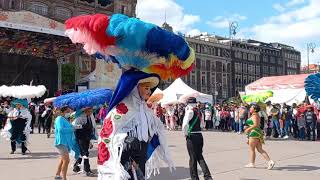 Danza de los Huehues en la fiesta de las culturas indígenas [upl. by Stutman898]