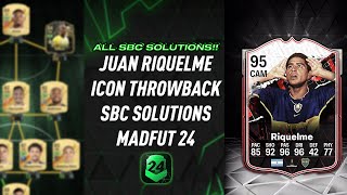 JUAN ROMAN RIQUELME  ALL 15 SBCS  Easiest Way Possible  MadFUT 24 [upl. by Esojnauj]