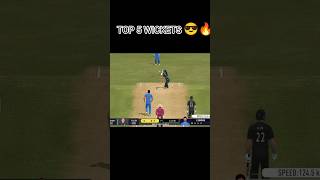 TOP 5 WICKETS🥵🔥 CLEAN BOWLED DONT MISS THE LAST ONE🥵 cricket realcricketswipe [upl. by Ahsienal]