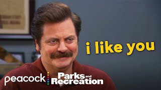 Best of Ron actually liking people  Parks and Recreation [upl. by Egrog]