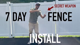 DIY Custom Vinyl Fence Install barrette lowes custom [upl. by Bronk]