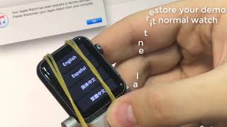 Apple watch series 5 Demo mode removal restore amp unlock  service [upl. by Esdras]