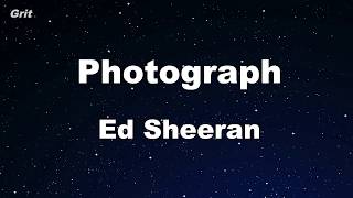 Photograph  Ed Sheeran Karaoke 【No Guide Melody】 Instrumental [upl. by Anala]