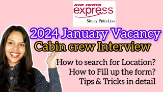 Air India Express 2024 Vacancy  Cabin Crew Interview  How to applySearch VacanciesTipsamp Tricks [upl. by Vin]