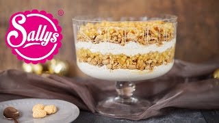 Apfel Karamell Trifle  WeihnachtsSchichtDessert  Rezept fürs Weihnachts Buffet  Sallys Welt [upl. by Leasi]