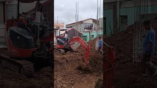 Excavator digging footing excavation [upl. by Berman843]