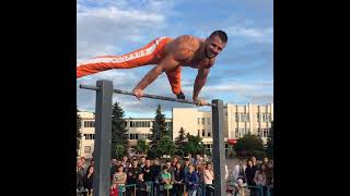 STREET WORKOUT Old school🔥 recipe pullups streetworkout reaction muscleups insane workout [upl. by Sabas]