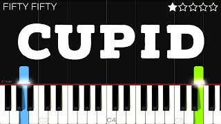 FIFTY FIFTY  Cupid  EASY Piano Tutorial [upl. by Ramal]