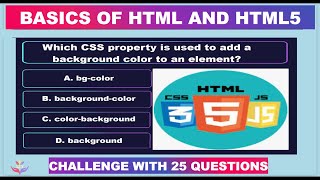 Basics of HTML and CSS  Quiz  Web Developers  Programmers  IIS  CSS3  HTML5  LetsTestYou [upl. by Faubion]