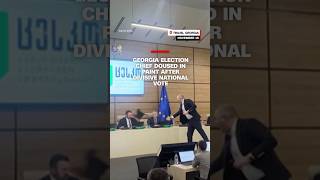 Georgia election chief doused in paint after divisive national vote [upl. by Katinka814]