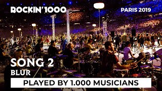 Song 2  Blur played by 1000 musicians  Rockin1000 [upl. by Jotham]