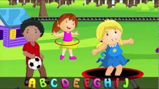 ABC Alphabet Song in HD with Lyrics  Childrens Nursery Rhymes by eFlashApps [upl. by Fem]