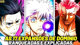 🔥ATUALIZADO TODAS AS 17 EXPANSÕES DE DOMÍNIO RANQUEADAS E EXPLICADAS  JUJUTSU KAISEN [upl. by Lema]