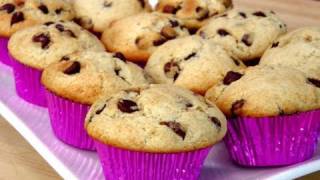 How to Make Homemade Chocolate Chip Muffins recipe  Laura Vitale  Laura in the Kitchen Ep 90 [upl. by Allen899]