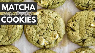 Fudgy Matcha White Chocolate Cookies [upl. by Eelyac]