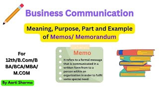 Meaning of MemosMemorandum Types of Memo and format of Memos for 12thBBABCOMMBABCA [upl. by Silberman529]