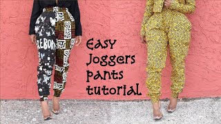 Easy Joggers pantstrousers tutorial [upl. by Anippesuig]