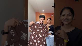 Pranking husbands with same shirt 😍 aswathyamarnath shorts [upl. by Ttirb]