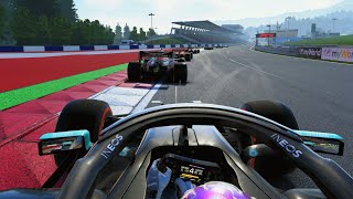 F1 2020 Gameplay Styrian GP BLACK MERCEDES  Last to First Challenge with Lewis Hamilton [upl. by Ahsitauq]