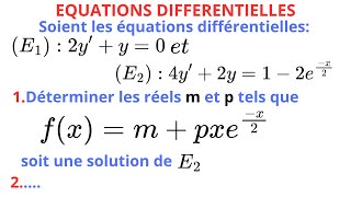 EQUATION DIFFERENTIELLE AVEC SECOND MEMBRE [upl. by Leahey]