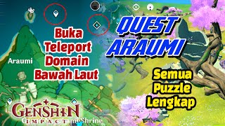 Quest Araumi Pemurnian Sacred Sakura Part II Buka Teleport dan Domain Bawah Air [upl. by Correna28]