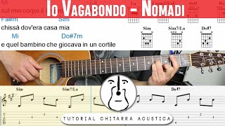 Io vagabondo Nomadi  Tutorial Chitarra  Versione Pennate ritmiche e Arpeggiata [upl. by Llehcear]