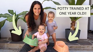 POTTY TRAIN BABIES FROM BIRTH  First Year Update with TWINS Elimination Communication [upl. by Hadeehuat]