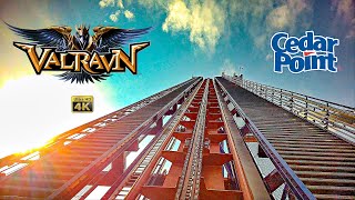 2024 Valravn Dive Roller Coaster On Ride Front Row 4k POV Cedar Point [upl. by Amilas]