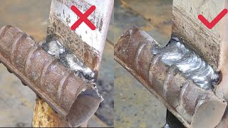 Why didnt the welder tell me the correct technique of welding the concrete steel bar the angle iron [upl. by Alyam]