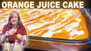 ORANGE JUICE CAKE Made Easy with Box Cake Mix [upl. by Olen]