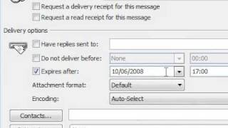 How to specify an expiration date for an email message [upl. by Gladwin]