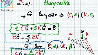 Barycentre Partie 1 2eme Science  Info Cours [upl. by Aisemaj]