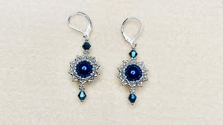 Very Easy Beaded Earrings 💎 Beading Tutorial [upl. by Ssac130]