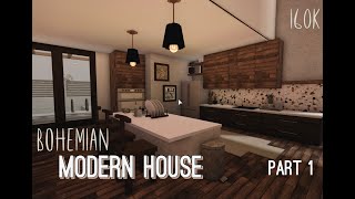 Bloxburg Bohemian Modern House 160KPart 12 [upl. by Asselem579]