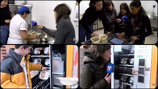 Portugalete dispensa gratis la comida sobrante de los comedores escolares a través de máquinas ven [upl. by Essyle]